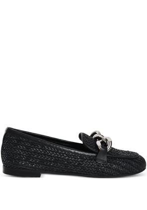Casadei chain-link detail loafers - Black