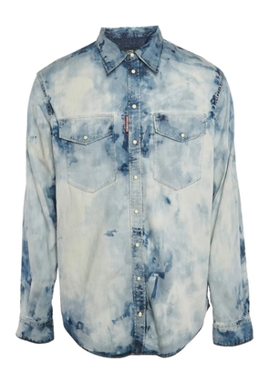 DSQUARED2 tie dye denim shirt - Blue