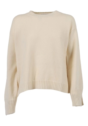 Kangra ribbed-cuff cashmere-wool-blend sweater - Neutrals