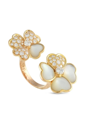 Van Cleef & Arpels 18K rose gold Cosmo diamond and mother of pearl ring - Yellow
