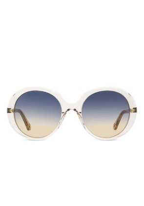 Chloé Eyewear oversized gradient sunglasses - White