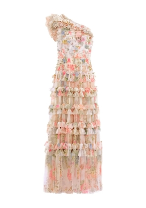 Needle & Thread Lisette ruffled one-shoulder dress - Neutrals