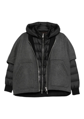 Moorer reversible hooded jacket - Grey