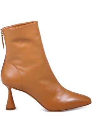Aquazzura 70mm Amore leather zip-fastening boots - Brown