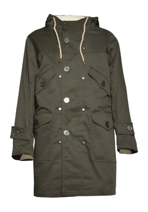 Equipe '70 hooded buttoned parka coat - Green