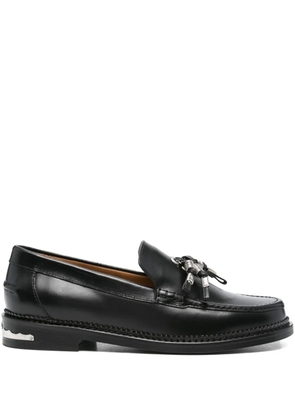 Toga Virilis tassel-embellished leather loafers - Black