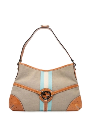 Gucci Pre-Owned 2000-2015 Canvas Web Reins shoulder bag - Brown