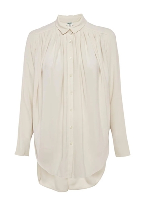 Kenzo Pre-Owned 2024 pleated satin blouse - Neutrals