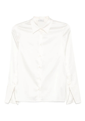 Peserico long-sleeve satin shirt - Neutrals