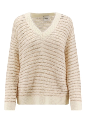 Nude V-neck sweater - Neutrals