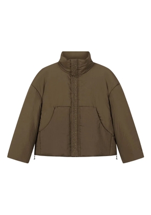 ROUGH. embroidered-detail quilted jacket - Green