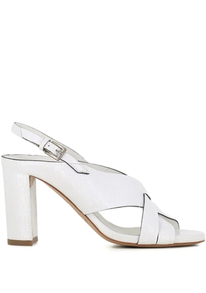 Del Carlo slingback cross-strap sandals - White