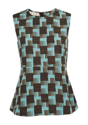 Marni Pre-Owned geometric-print sleeveless top - Blue