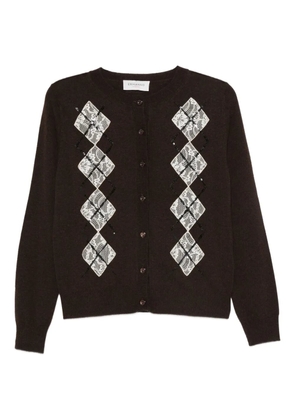 ERMANNO FIRENZE sequin-embellished cardigan - Brown