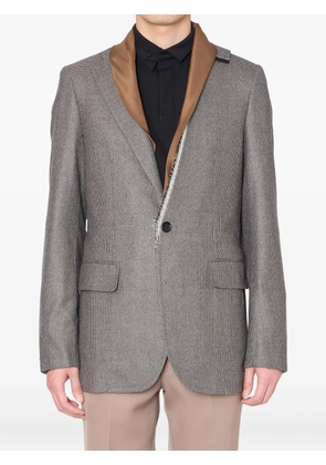 Kolor houndstooth frayed-edge blazer - Grey