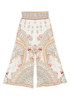 Camilla Ottoman Dynasty wide-leg pants - White