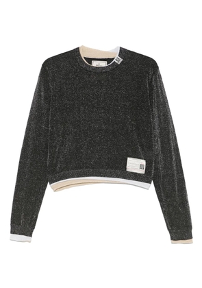 Maison MIHARA YASUHIRO triple-layered glittered sweater - Black