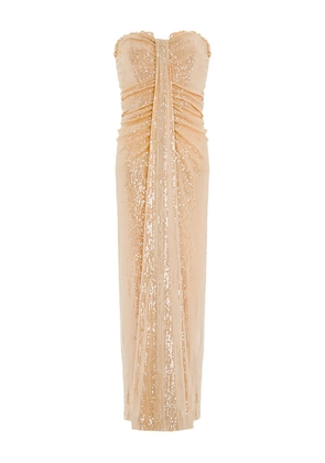 Needle & Thread Amora strapless dress - Gold