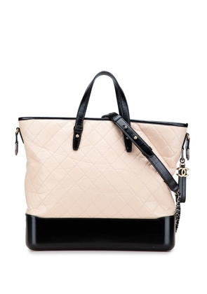 CHANEL Pre-Owned 2017-2018 Large Aged Calfskin Gabrielle Shopping Tote satchel - Brown