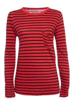 Zadig&Voltaire striped patch-pocket top - Red