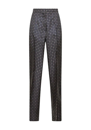 Max Mara geometric-print trousers - Blue