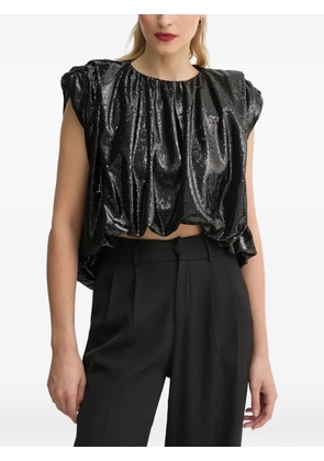 MMC STUDIO sequin cropped top - Black