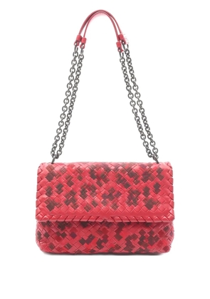Bottega Veneta Pre-Owned 2010's intrecciato chain shoulder bag - Red