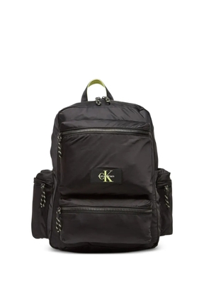 Calvin Klein logo-plaque multi-pocket backpack - Black