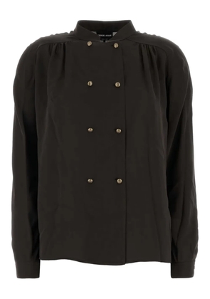 Giorgio Armani double-breasted silk shirt - Black
