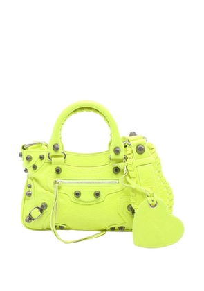 Balenciaga Pre-Owned 2010-2025 Small Lambskin Motocross Neo Cagole satchel - Yellow