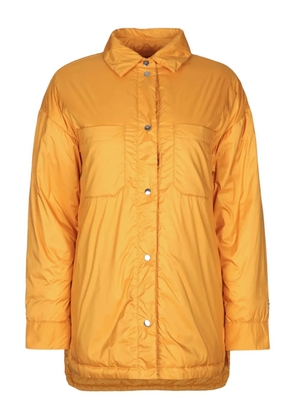 Add polo-collar puffer jacket - Orange