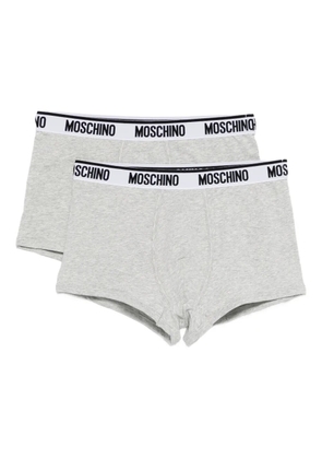 Moschino logo-waistband boxers (pack of two) - Grey