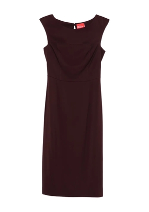 Merci sleeveless fitted midi dress - Red