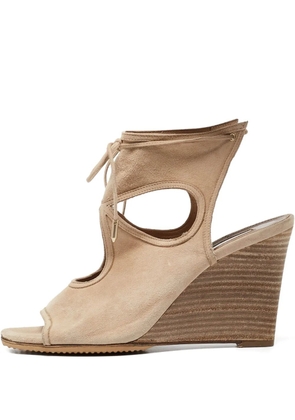 Aquazzura leather wedge sandals - Neutrals