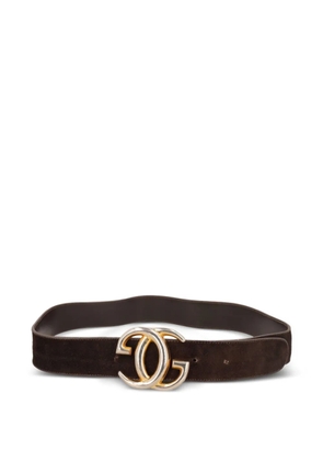 Gucci Pre-Owned suede buckle belt - Brown