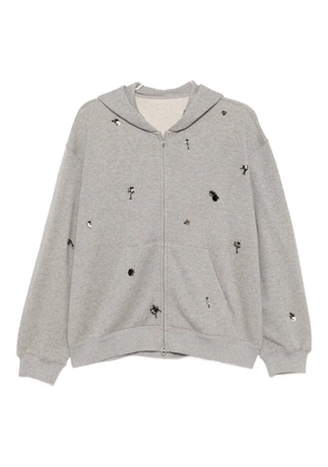 JNBY sequin-embellished hoodie - Grey