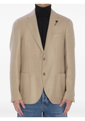 Lardini patch-pocket cashmere blazer - Neutrals