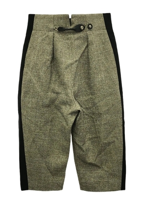 Louis Vuitton Pre-Owned 2010s side-stripe pleated trousers - Green