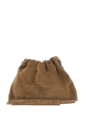 Brunello Cucinelli drawstring crossbody bag - Brown