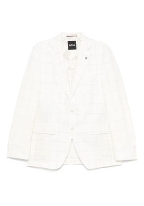 BOSS checked blazer - White