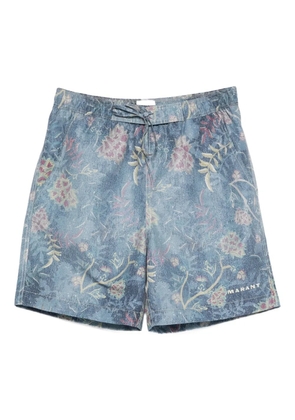 MARANT floral-print beachwear shorts - Blue