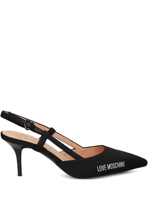 Love Moschino slingback pointed-toe pumps - Black