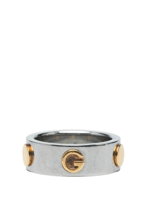 Gucci Pre-Owned 2000-2020 Stainless Steel and Yellow Gold Plated Combi Ring costume ring