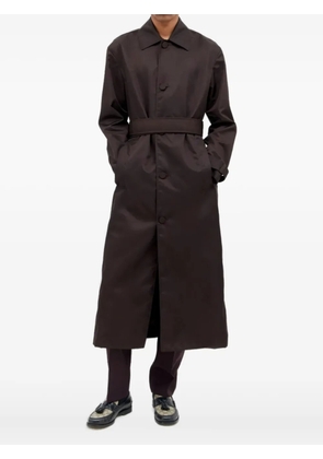 Gucci belted buttoned coat - Brown