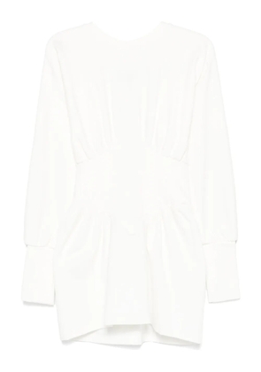 HAMZA long-sleeve fitted dress - White