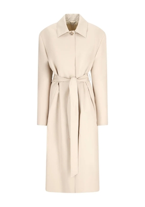 Magda Butrym belted cotton coat - Neutrals