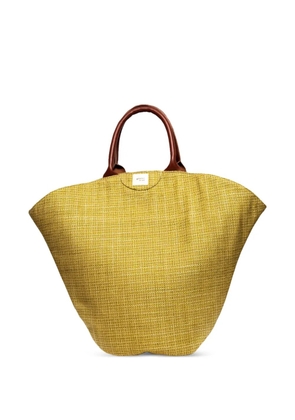 Gabriel for Sach leather-handle cotton tote bag - Yellow