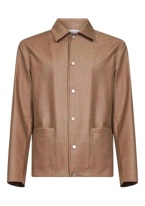 D4.0 snap-button patch-pocket jacket - Brown