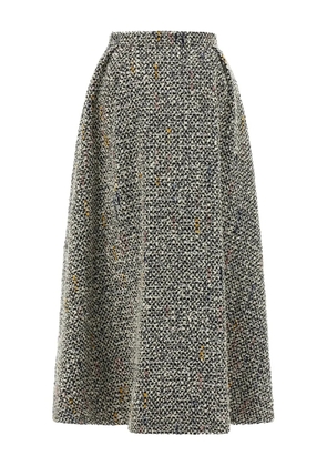 Alessandra Rich embellished tweed midi skirt - Black