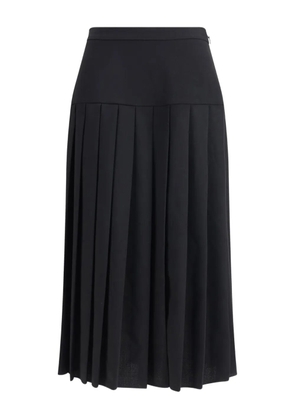 Alessandra Rich pleated midi skirt - Black